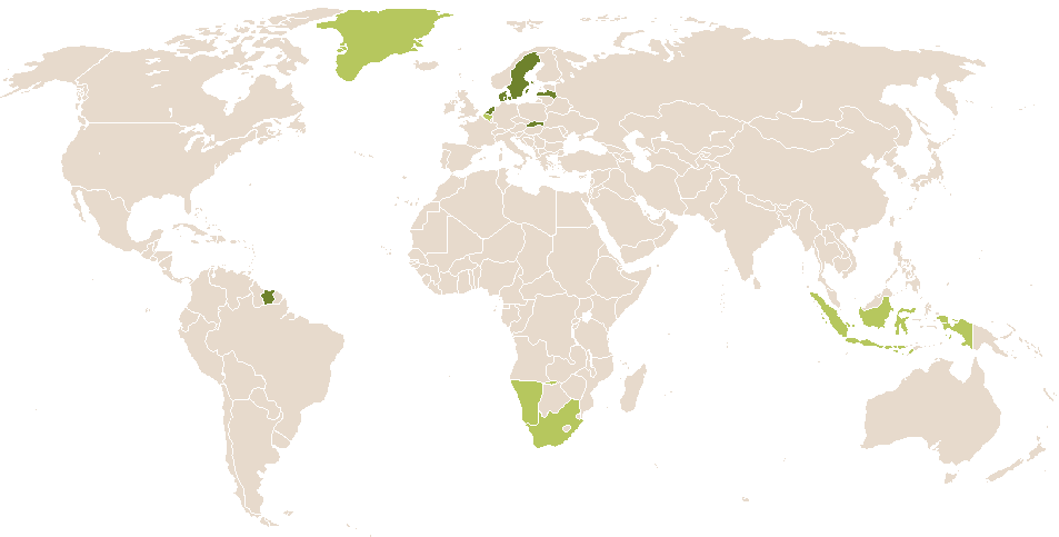 world popularity of Frederika