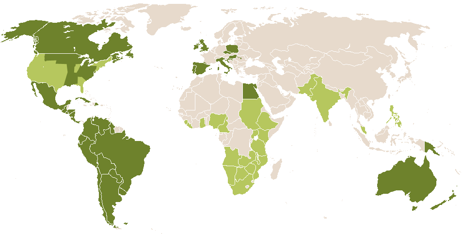 world popularity of Atum