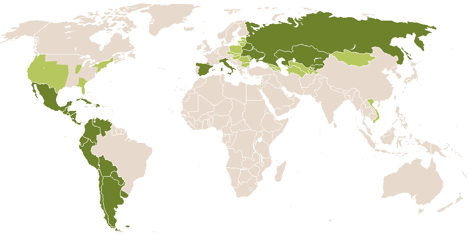 world popularity of Astrea