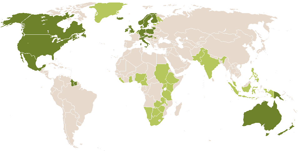 world popularity of Ada