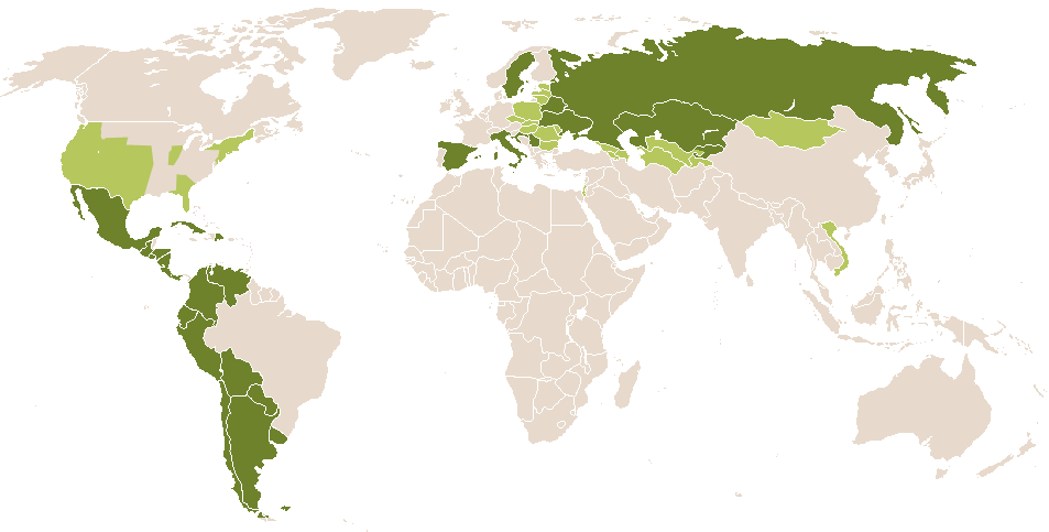 world popularity of Leonida