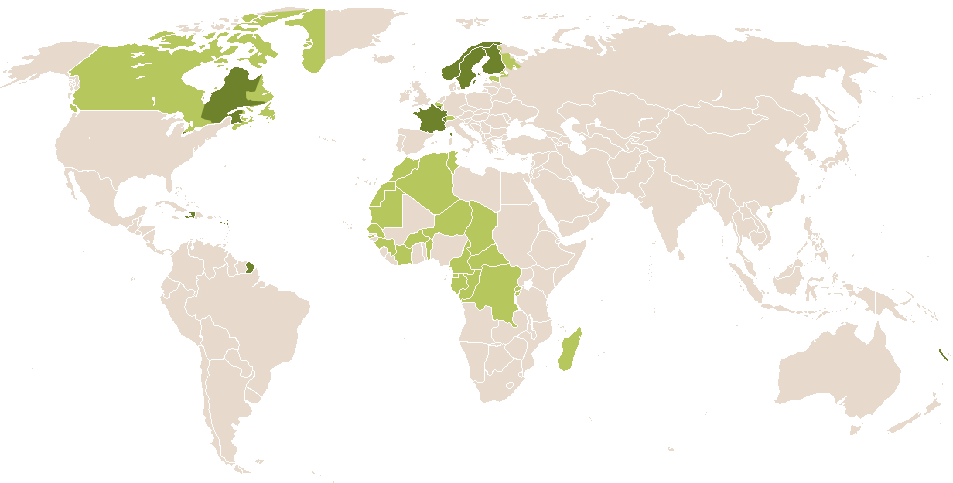 world popularity of Armel