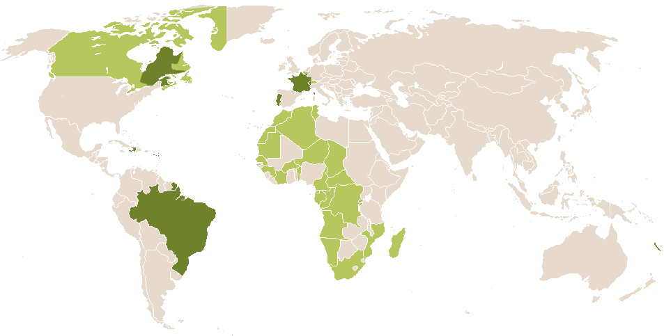 world popularity of Cloé