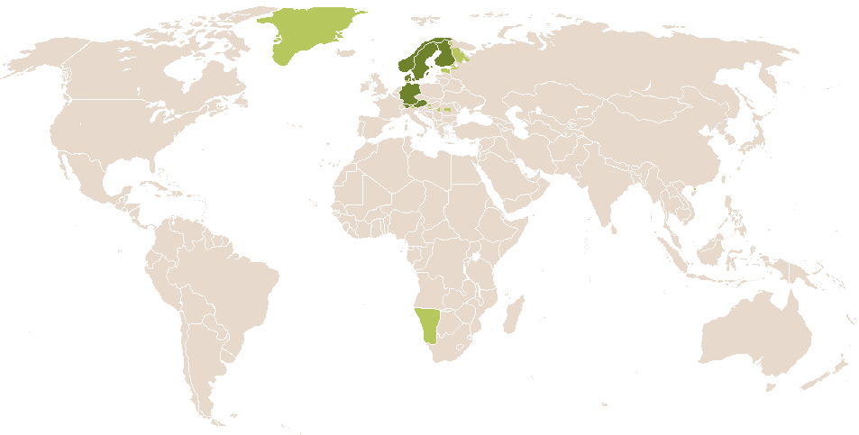 world popularity of Svanhild