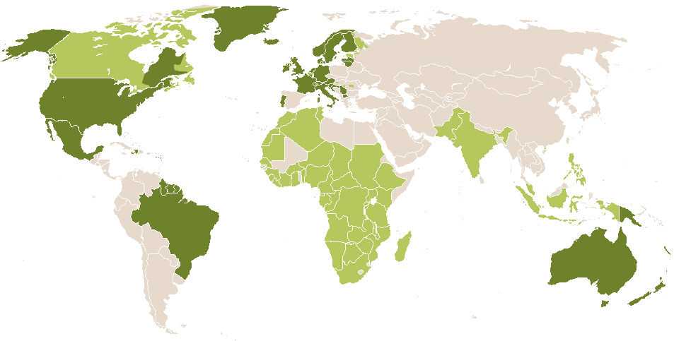 world popularity of Sandra