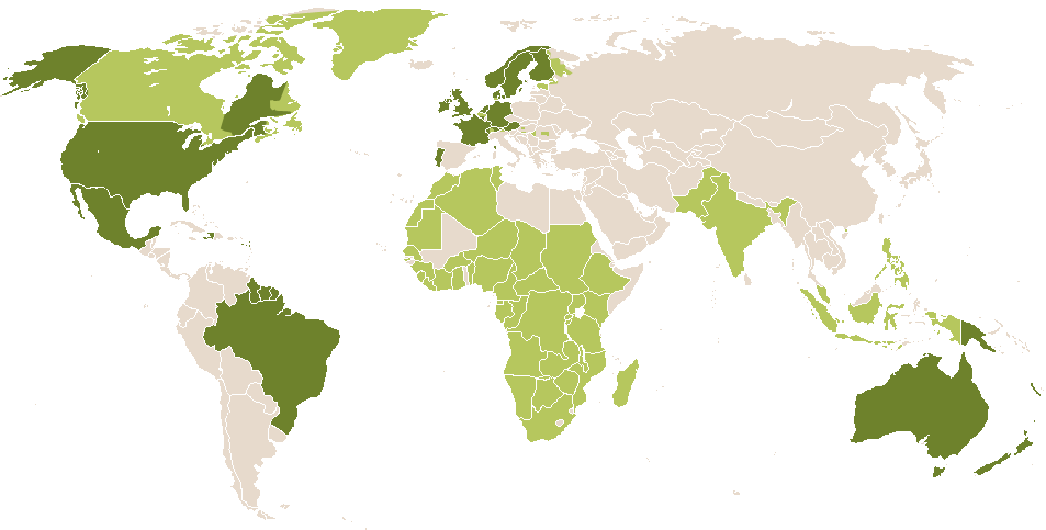 world popularity of Fred