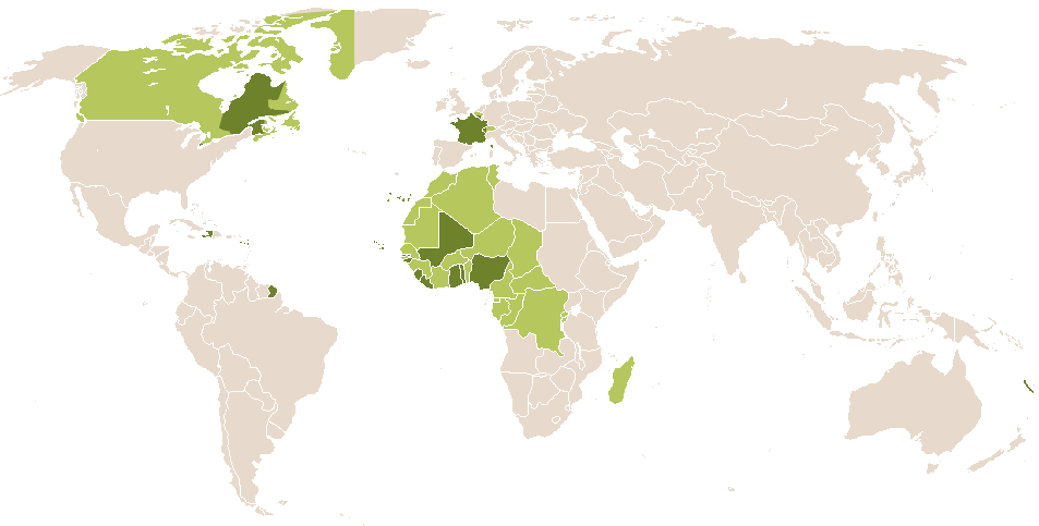 world popularity of Mauriel