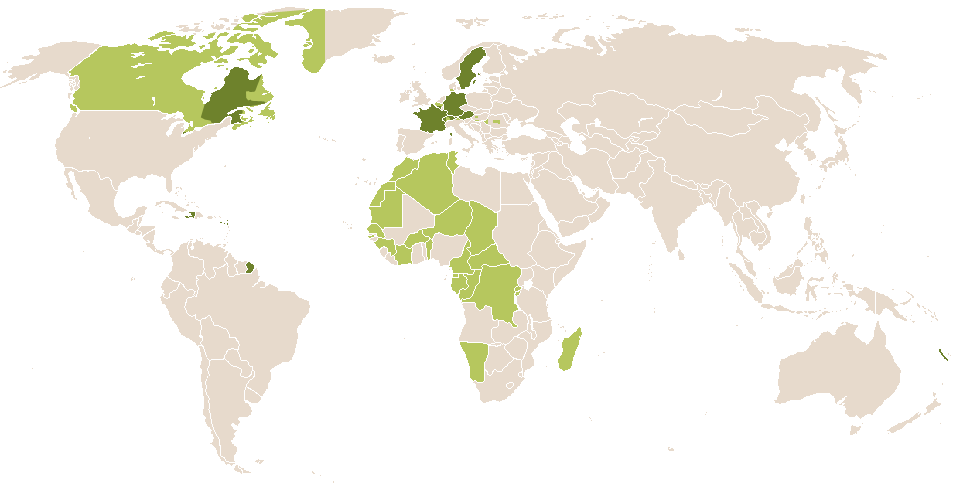 world popularity of Clothilde