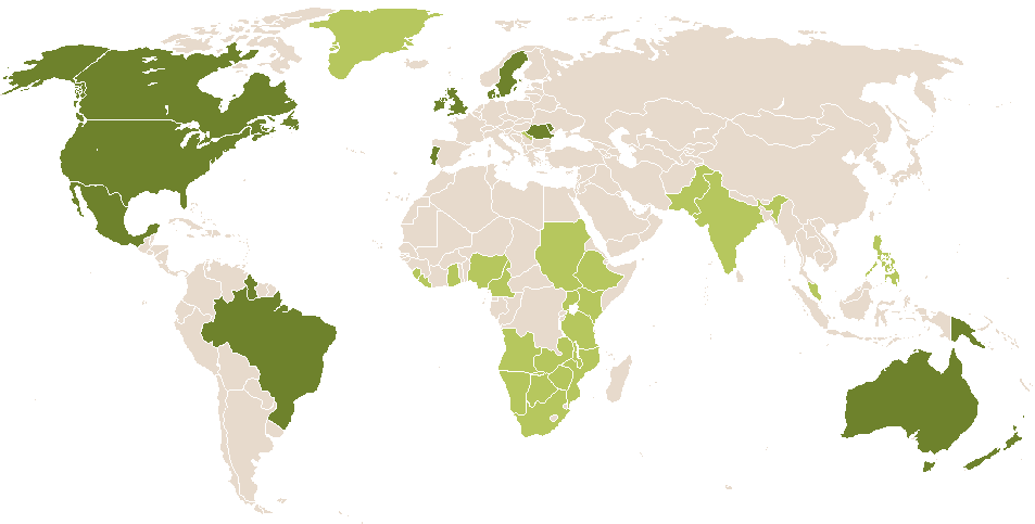 world popularity of Frederica